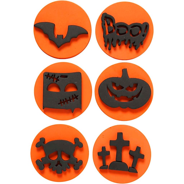 Produktbild 3 för Skumstämplar Halloween 7,5 cm 12 olika motiv