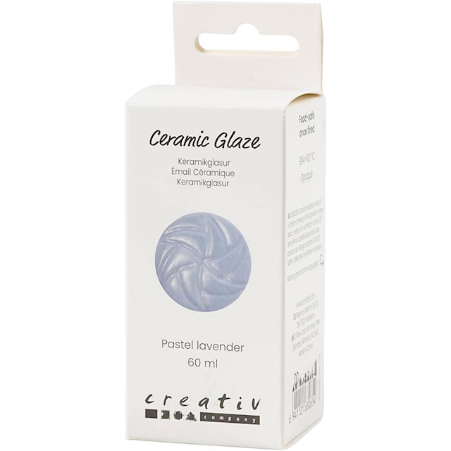 Produktbild 3 för Keramikglasyr, 984-1101 °C, täckande, Pastel Lavender, 60 ml/ 1 burk