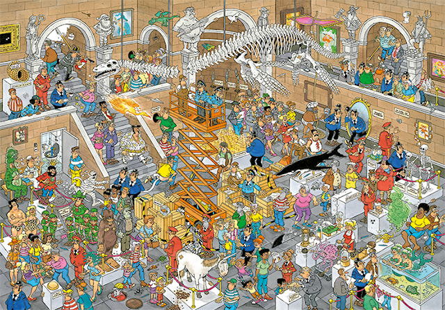 Tuotekuva 3 - Jan Van Haasteren Galleria Curiosities Puzzle 3000 palaa, Jumbo