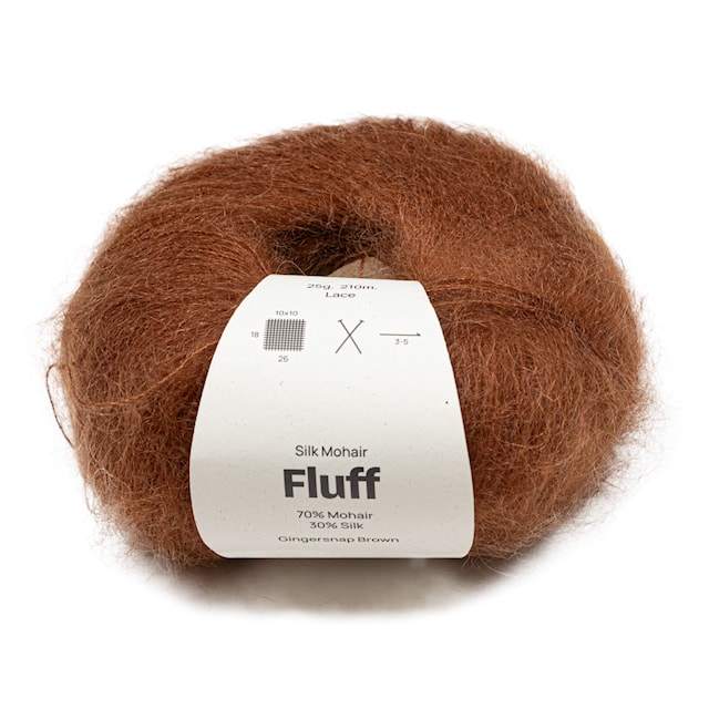 Silk Mohair Fluff 25 gr Gingersnap brown A784 Adlibris