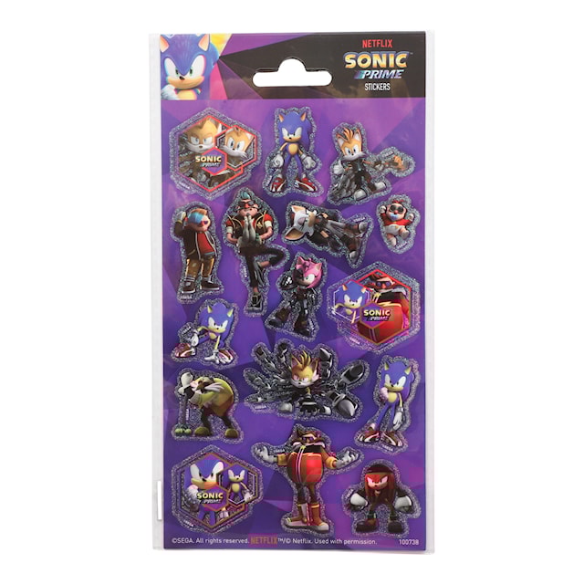 Klistermärken Glitter Sonic