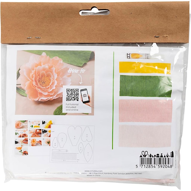 Produktbild 4 för Mini DIY Kit Kräppapper, Pion