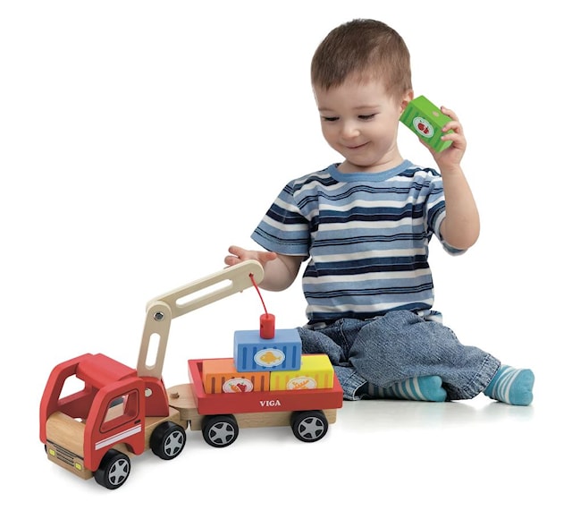 Produktbild 2 för Kranbil i Trä VIGA