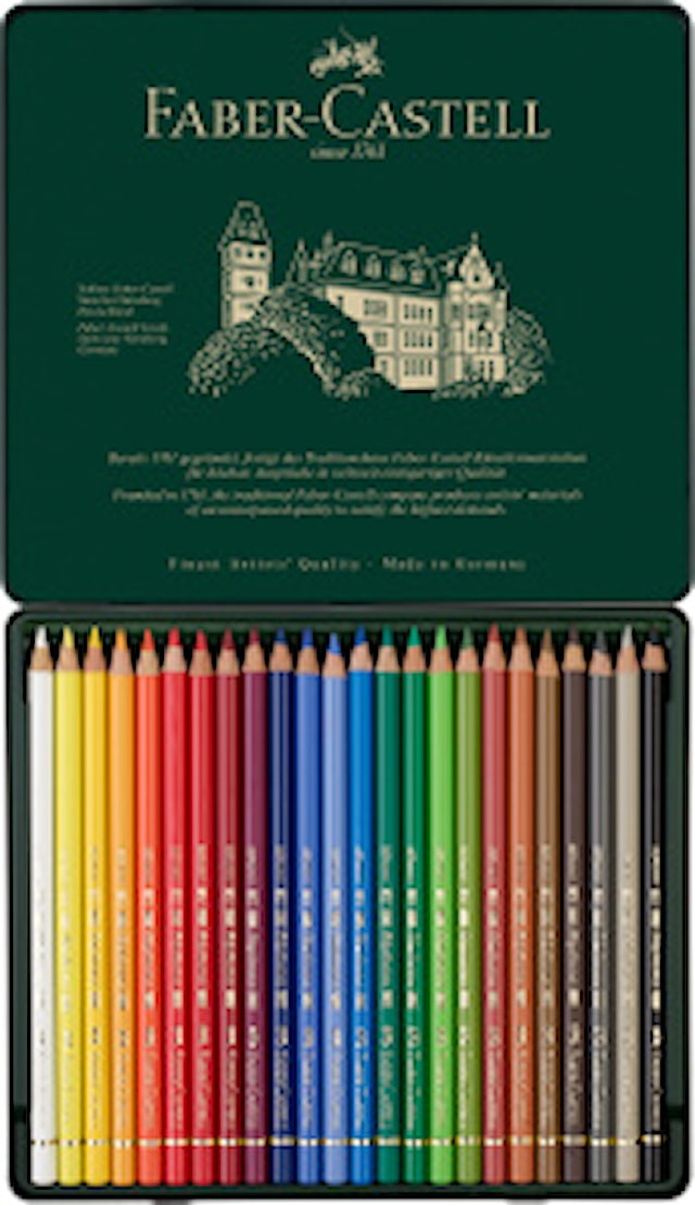 Produktbilde 1 for Polychromos Fargeblyanter Metalletui 24 pakning Faber-Castell
