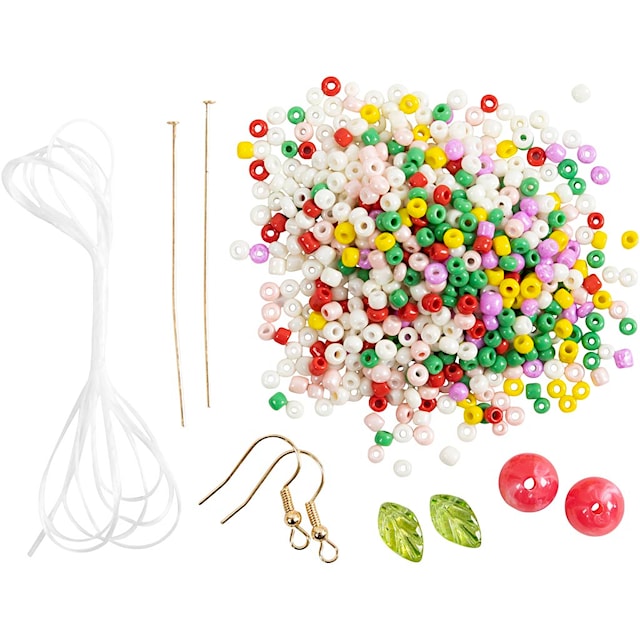 Produktbilde 4 for Mini DIY Kit Smykker, Elastisk armbånd og ørering, 1 pk.