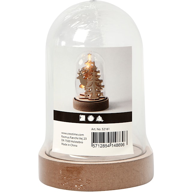 Produktbilde 2 for Klokke på trefot, H: 12,5 cm, dia. 8 cm, 1 pk.