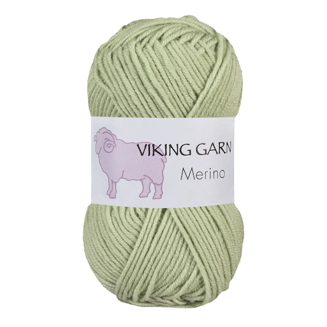Viking Merino Garn 50 g Ljusgrön 837 Viking Garn