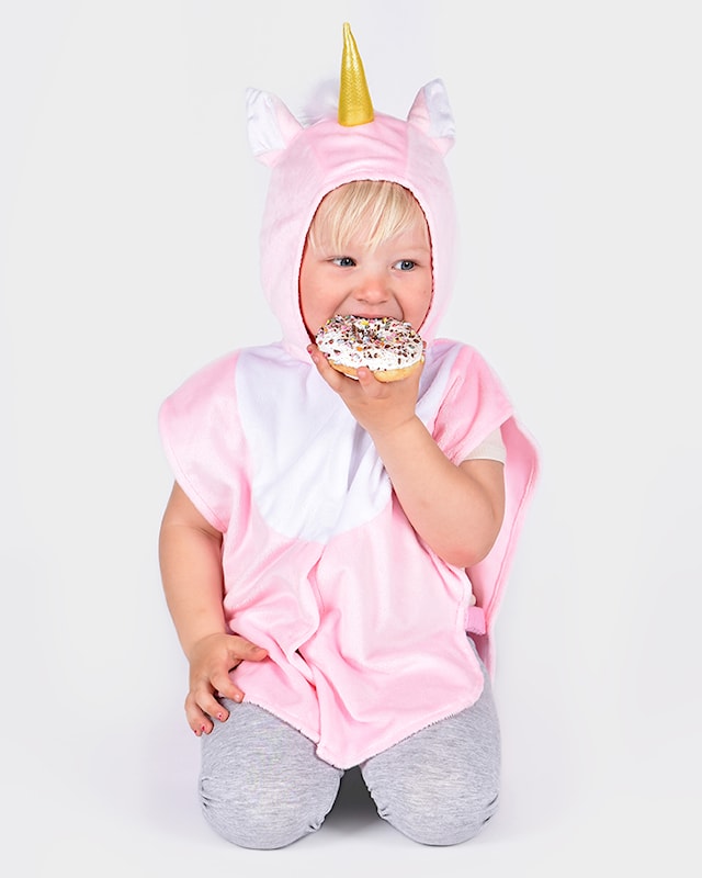 Produktbild 1 för Maskeraddräkt Mini Cape Unicorn Pink 86-110 cm Den Goda Fen