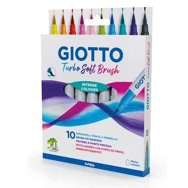 Tuotekuva 2 - Brushpen Vakiovärit 10-pack Giotto Turbo