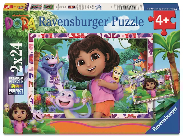 Produktbild 1 för Dora Utforskaren Pussel 2x24 Bitar, Ravensburger