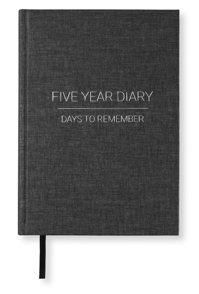 5-Års Dagbok A5 Transparent Black (engelsk) Paperstyle
