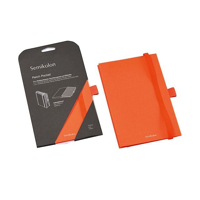 Tuotekuva 4 - Säilytystasku joustavalla nauhalla ja kynänpidikkeellä - Patch Pocket Orange Semikolon