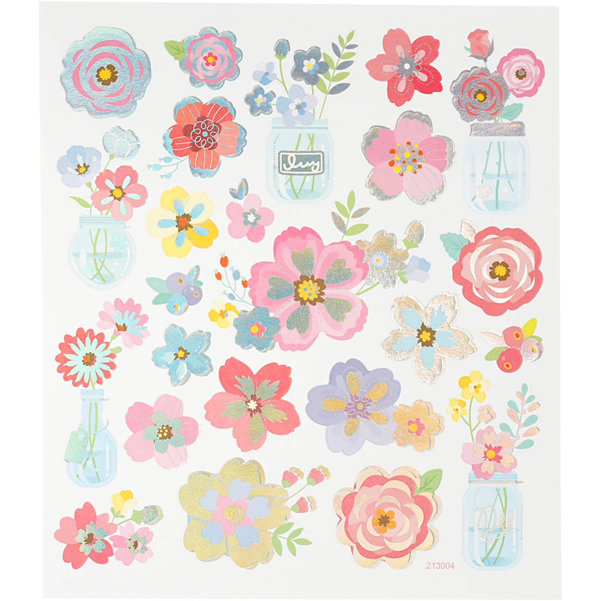 Produktbilde for Klistremerker, vårblomster, ark 15x16,5 cm, 1 ark