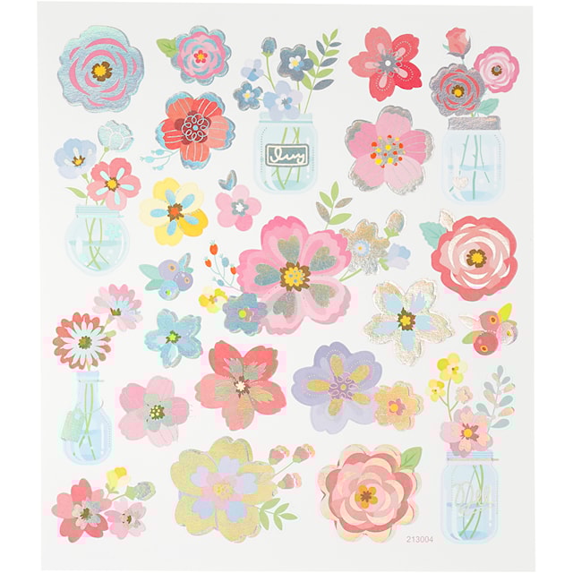 Tuotekuva 1 - Tarrat, Kevätkukat, arkki 15x16,5 cm, 1 ark