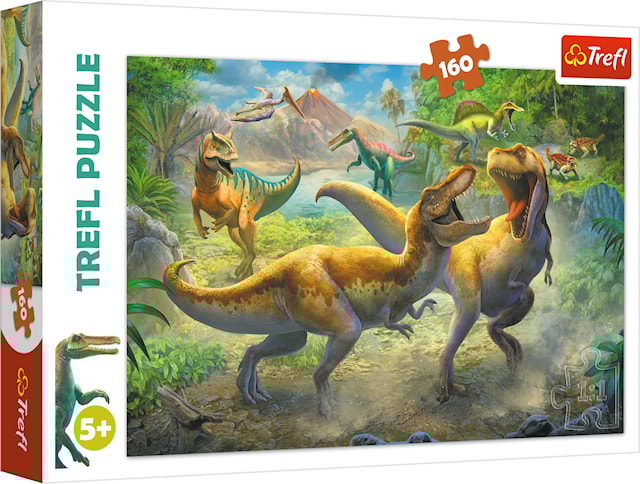 Puslespill Kjempende Tyrannosauruser 160 brikker, Trefl