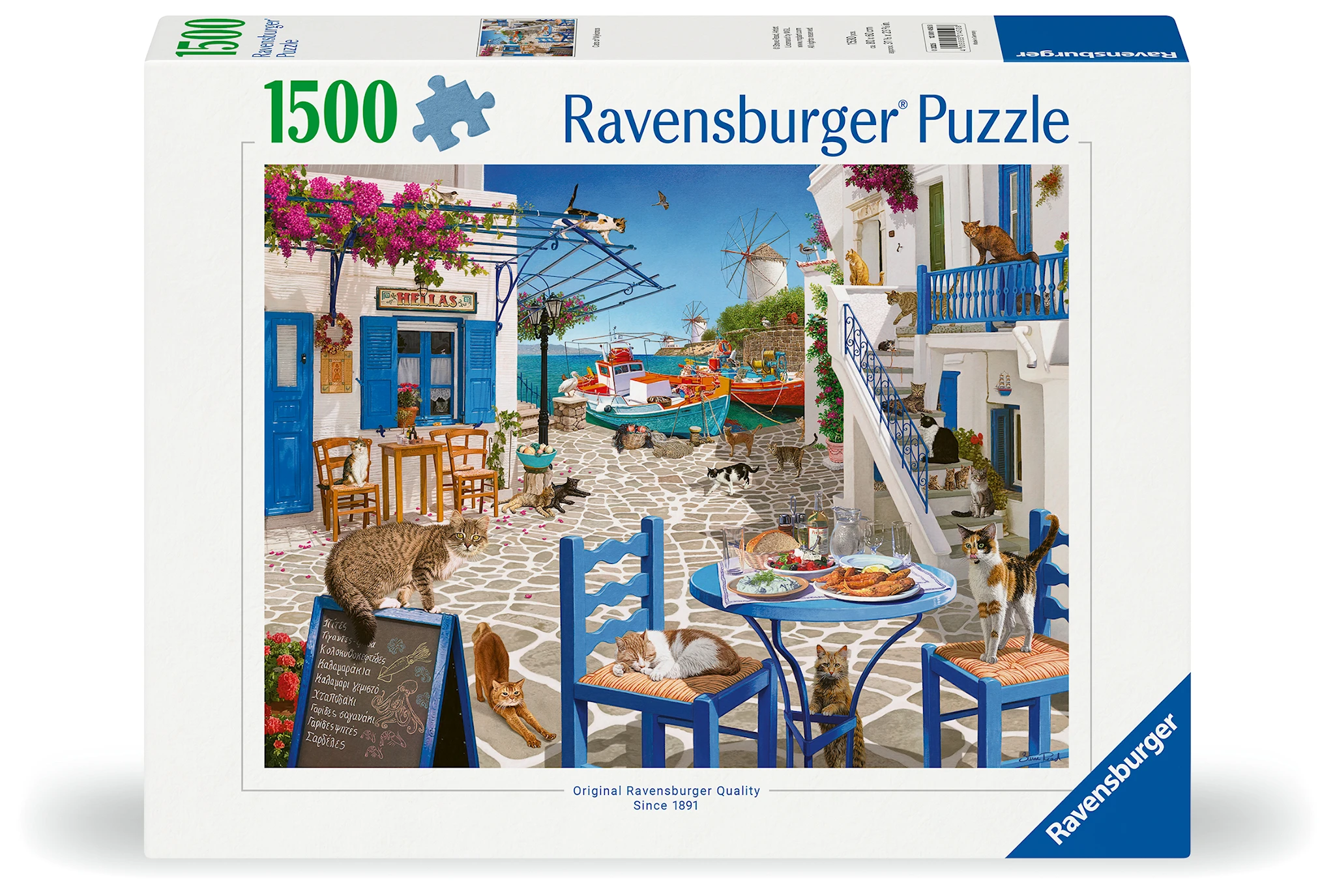 Tuotekuva ille Cats Of Mykonos palapelit 1500 palaa, Ravensburger