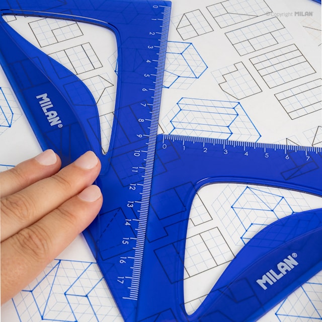 Produktbild 4 för Flexibel Linjalset Blå MILAN