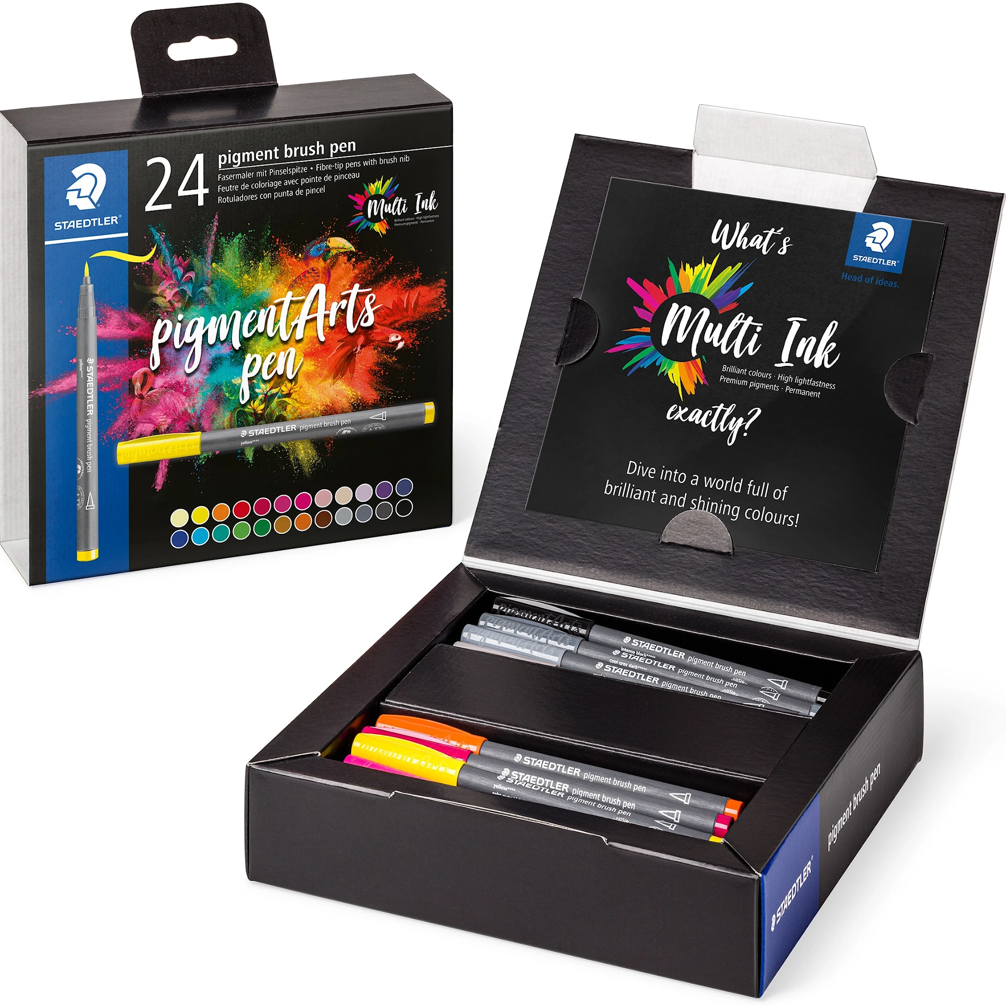 Produktbild för Brush Pen Pigment 24-pack Staedtler