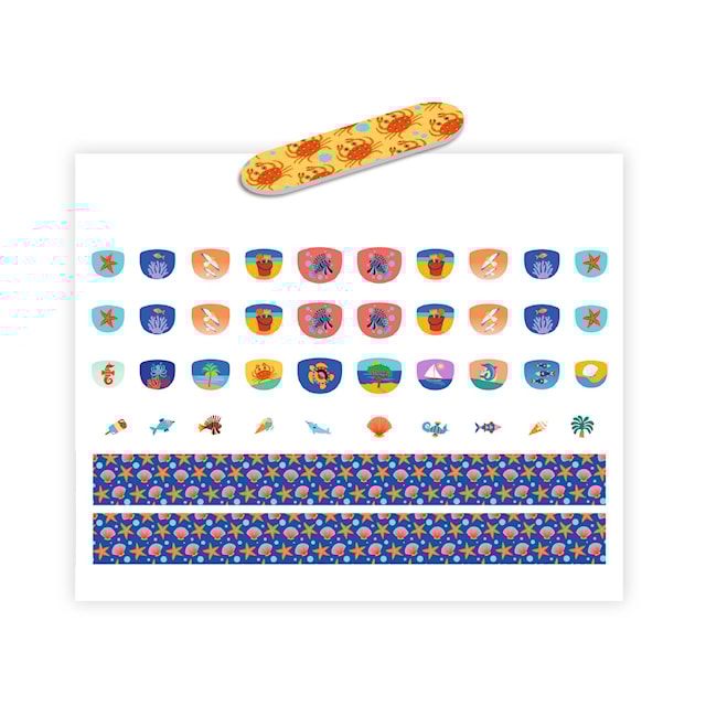 Produktbild 2 för Stickers för naglarna Havet 120-pack Djeco