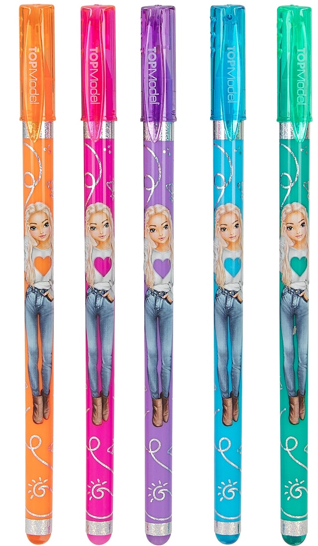 Produktbild 1 för Glittergelpennor 5-pack TOPModel