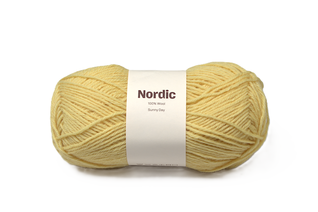 Nordic 100% ull 100 gr Solskinnsdag gul A596  Adlibris
