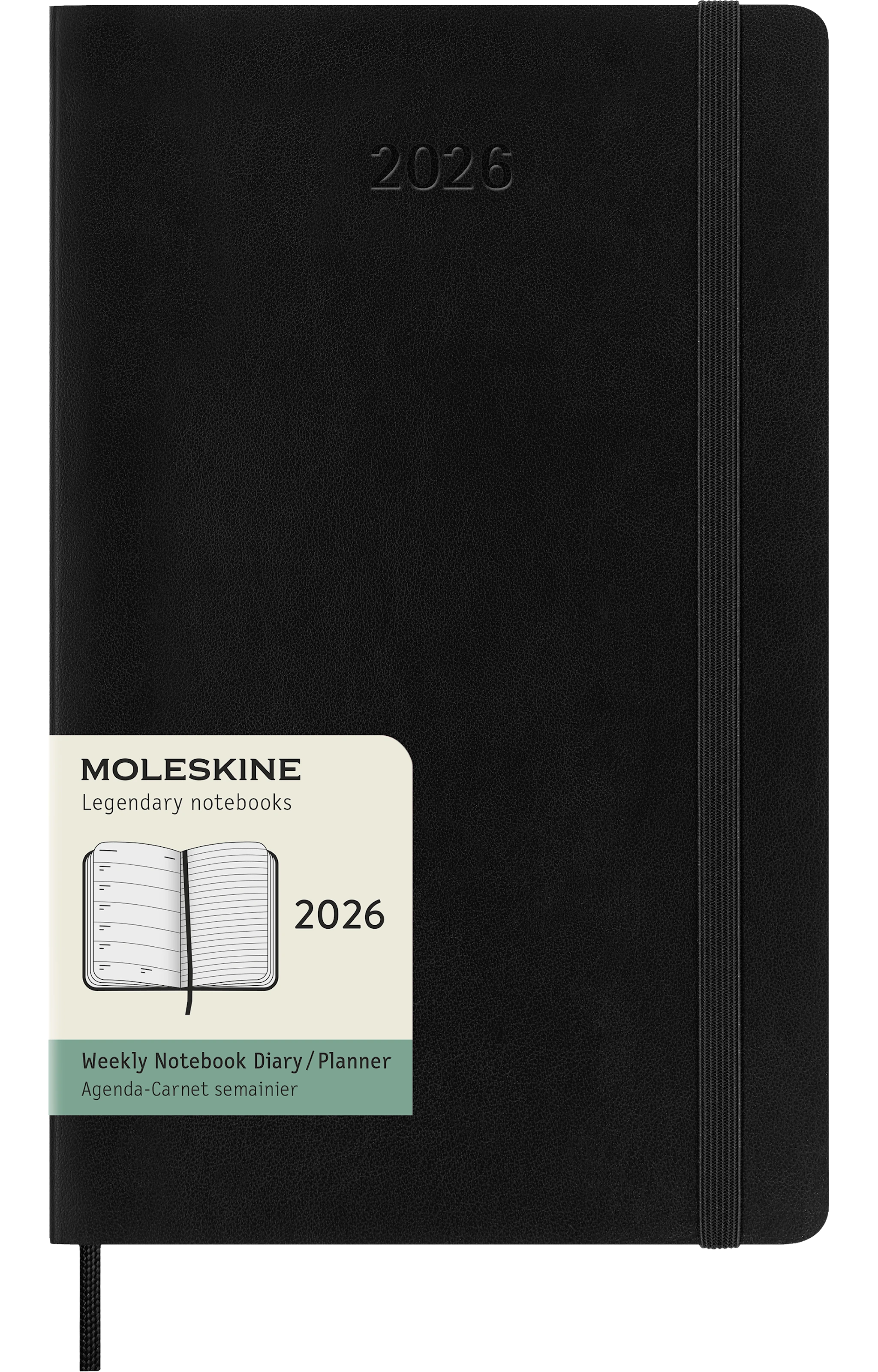 Tuotekuva ille Kalenteri 2026 Classic Soft 12M Week Note Large Musta Moleskine