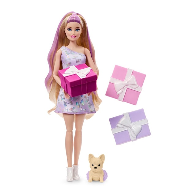 Produktbild 2 för Barbie Party Unboxed Modedocka Ljust/Lila Hår