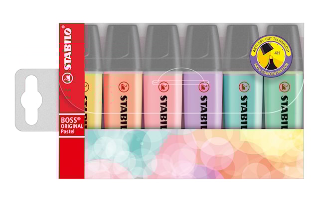 Produktbild 2 för Överstrykningspenna Pastell 6-Pack STABILO BOSS