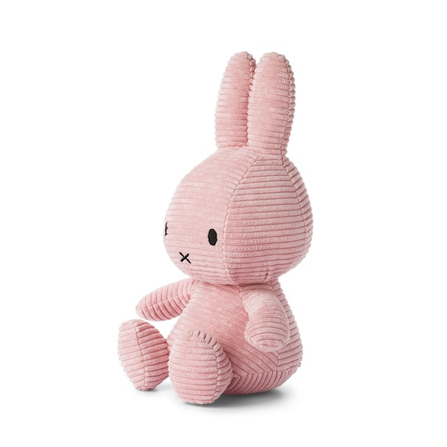 Tuotekuva 1 - Miffy ECO Corduroy Pehmolelu 33 cm Vaaleanpunainen Bon Ton Toys