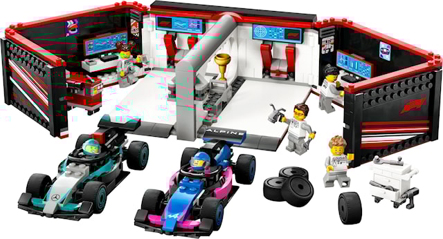Tuotekuva 2 - F1®-talli ja Mercedes-AMG‑ ja Alpine-autot LEGO® City (60444)