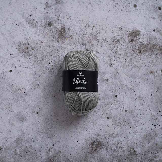 Ulrika Ullgarn 50 g Ljusgrå Svarta Fåret