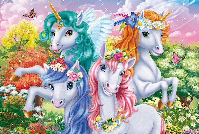 Produktbild 2 för Enhörning Barnpussel 100 Bitar Schmidt