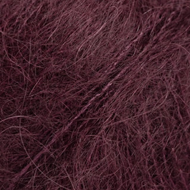 Kid- Silk Uni Color Garn Mohair Silke 25 g Dark Grape 71 Drops