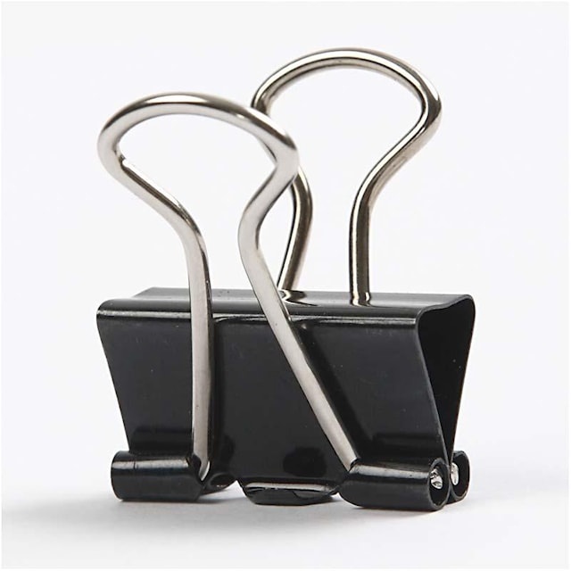 Produktbilde 1 for Klyper, B: 19 mm, svart, 40 stk./ 1 pk.