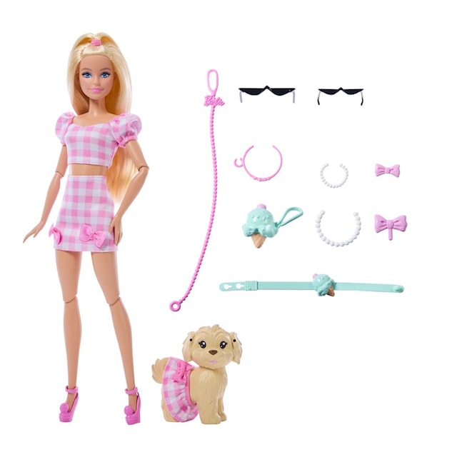 Tuotekuva 3 - Barbie Twinning Looks -nukke ja lemmikki Pink