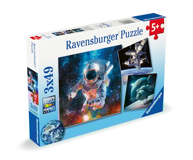 Produktbilde 2 for Puslespill Space Adventure 3x49 brikker, Ravensburger