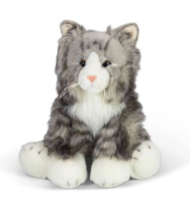 Animigos World Of Nature Grey Fluffy Cat