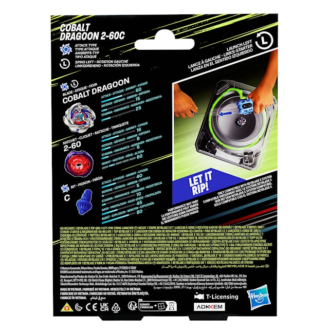 Tuotekuva 3 - Beyblade Burst BBX Deluxe Launcher & Top Cobalt Dragoon Beyblade Burst