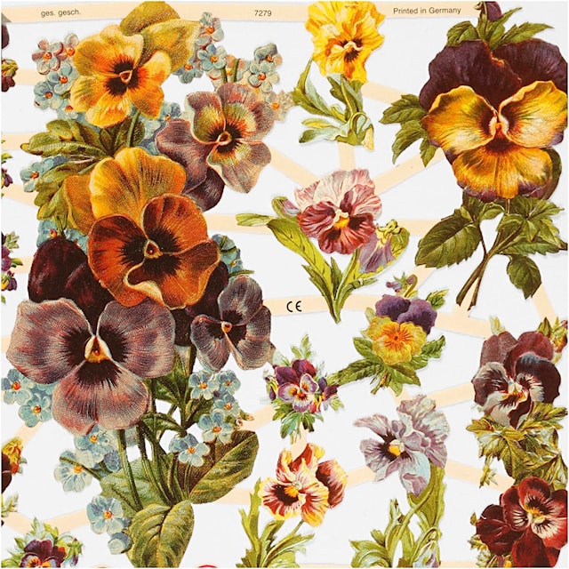 Produktbild 3 för Bokmärken Blommor 16,5 x 23,5 cm 2 ark