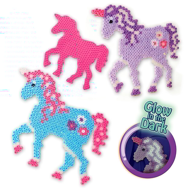 Produktbilde 2 for Perlesett – Enhjørninger Glow in the dark SES Creative