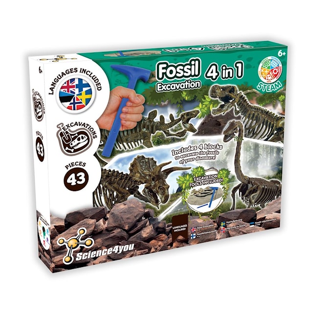 Produktbild 1 för Science4You Fossil Excavation 4-In-1
