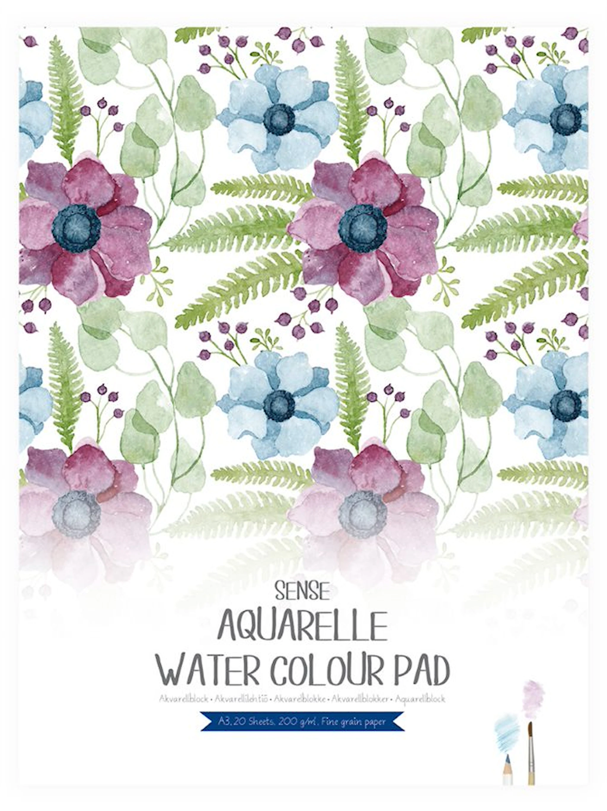 Tuotekuva ille Akvarellilehtiö 200 g/m2 A3 Sense