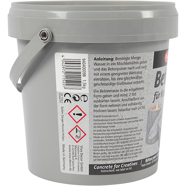 Tuotekuva 2 - Askartelubetoni, harmaa, 1500 g/ 1 pkt
