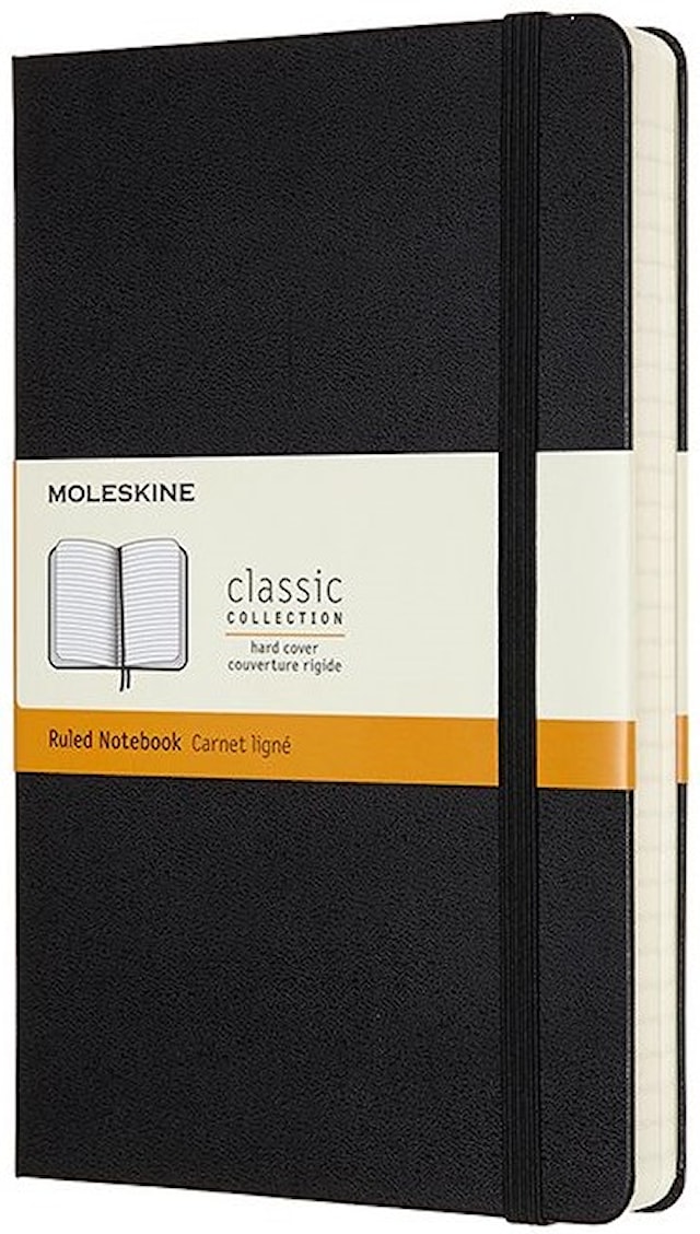 Produktbild 1 för Anteckningsbok Classic Hard Expanded Linjerad Large Black Moleskine