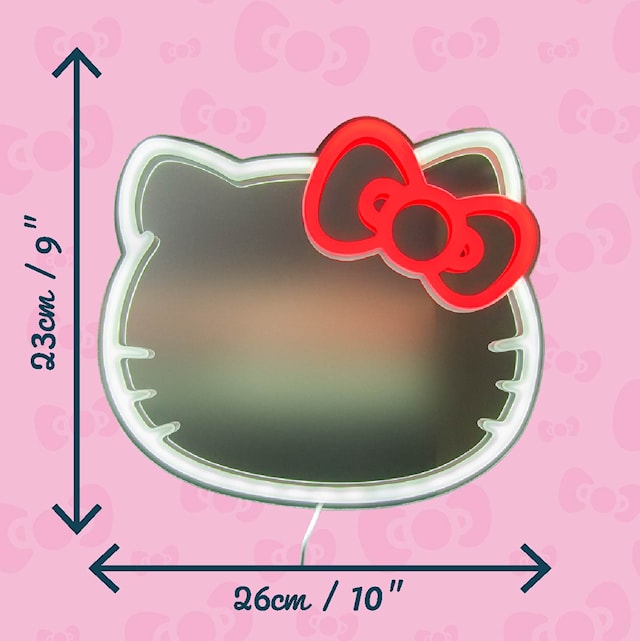 Produktbild 7 för Hello Kitty Väggmonterad LED Neon Spegel Paladone