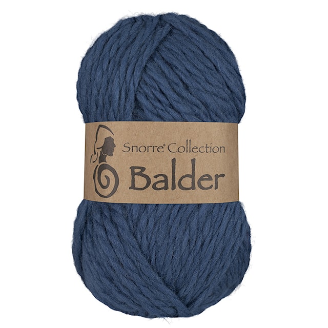 Balder Enfärgade Ull 50g Jeansblå 827, Viking Snorre