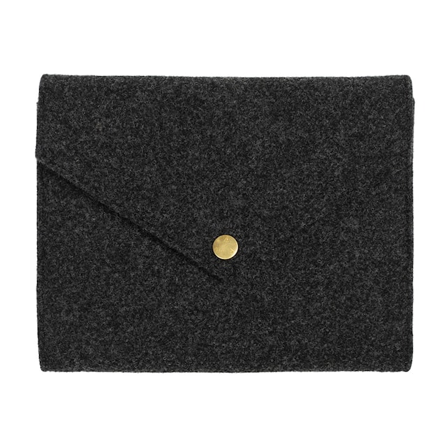 Bokomslag i økologisk ull Black 20 cm P.A.P & PAPERSTYLE