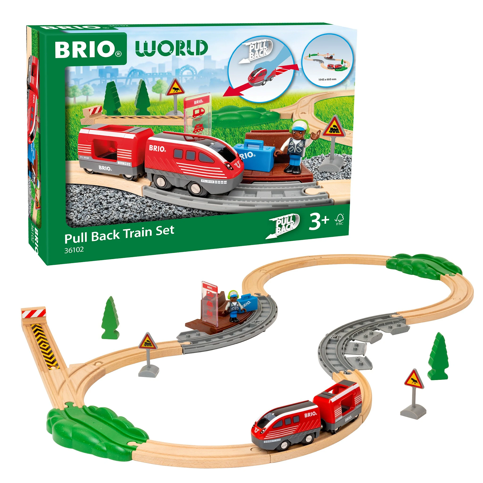 Produktbilde for Pull Back Train Tågbana (36102) BRIO