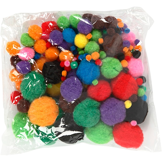 Produktbild 2 för Pom-poms Dia 5-40 mm Mix 150 st