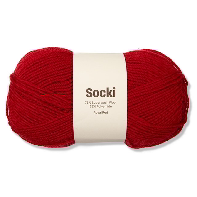Socki Lanka Yksivärinen Villasekoitus 100 g Royal Red B191 Adlibris